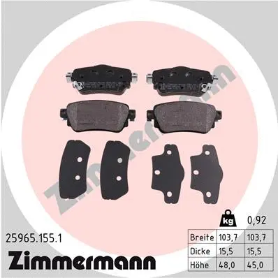 Brake Pad Set, disc brake (25965.155.1)