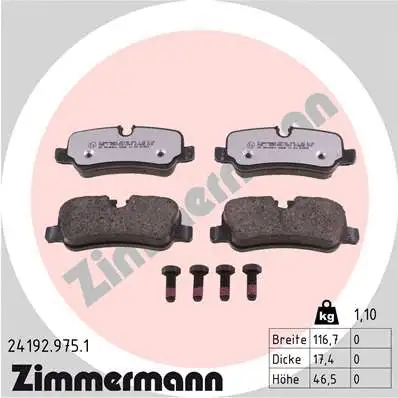 Brake Pad Set, disc brake (24192.975.1)