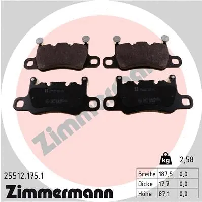 Brake Pad Set, disc brake (25512.175.1)