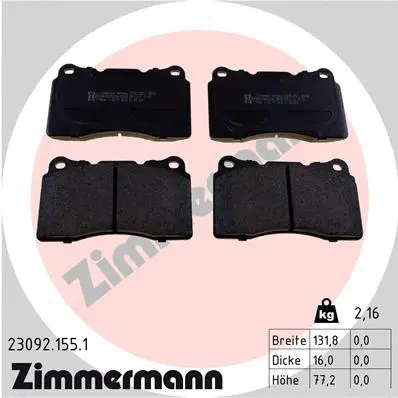 Brake Pad Set, disc brake (23092.155.1)