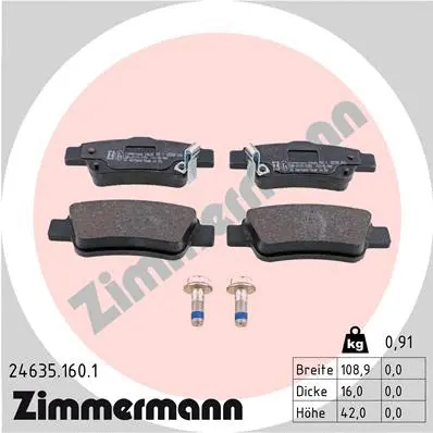 Brake Pad Set, disc brake (24635.160.1)