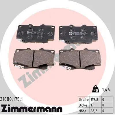 Brake Pad Set, disc brake (21680.175.1)