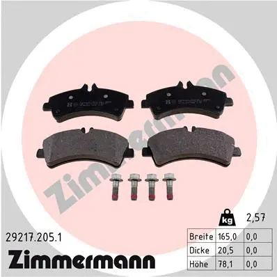 Brake Pad Set, disc brake (29217.205.1)