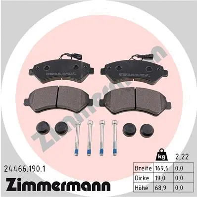 Brake Pad Set, disc brake (24466.190.1)