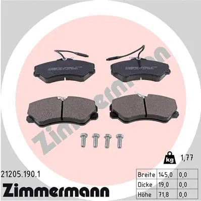 Brake Pad Set, disc brake (21205.190.1)