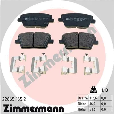 Brake Pad Set, disc brake (22865.165.2)