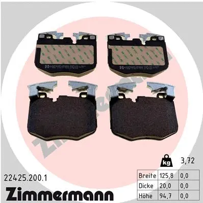 Brake Pad Set, disc brake (22425.200.1)