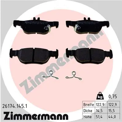 Brake Pad Set, disc brake (26174.145.1)