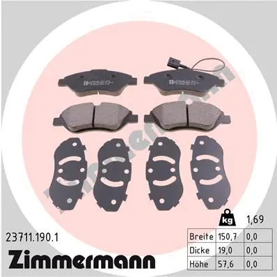 Brake Pad Set, disc brake (23711.190.1)