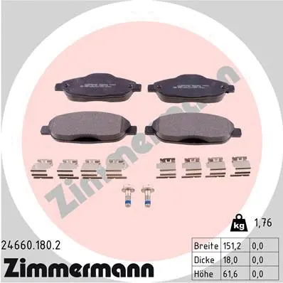 Brake Pad Set, disc brake (24660.180.2)