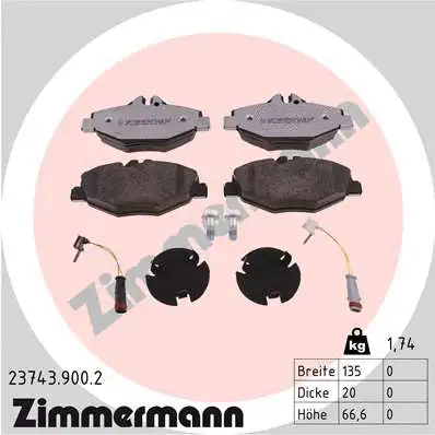 Brake Pad Set, disc brake (23743.900.2)