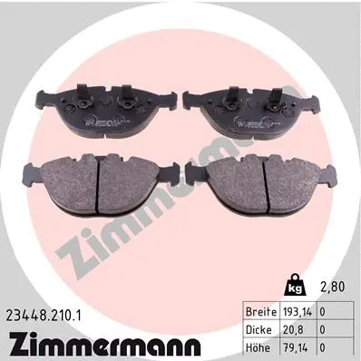 Brake Pad Set, disc brake (23448.210.1)