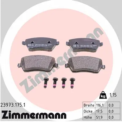 Brake Pad Set, disc brake (23973.175.1)