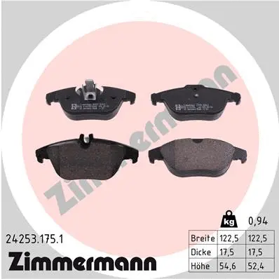 Brake Pad Set, disc brake (24253.175.1)
