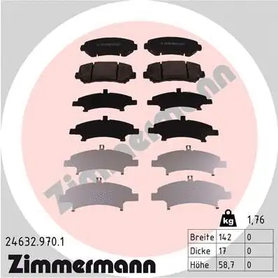 Brake Pad Set, disc brake (24632.970.1)