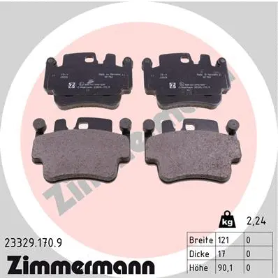Brake Pad Set, disc brake (23329.170.9)
