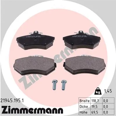 Brake Pad Set, disc brake (21945.195.1)