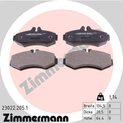 Brake Pad Set, disc brake (23022.205.1)