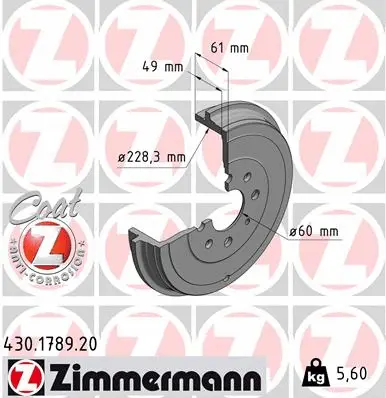 Brake Drum (430.1789.20)
