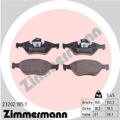 Brake Pad Set, disc brake (23202.185.1)