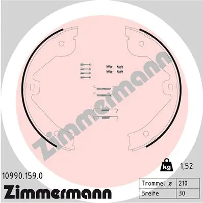 Brake Shoe Set, parking brake (10990.159.0)