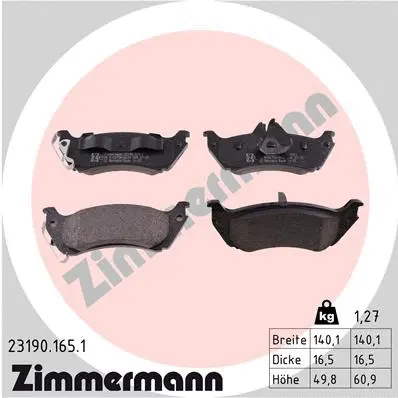 Brake Pad Set, disc brake (23190.165.1)
