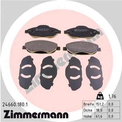 Brake Pad Set, disc brake (24660.180.1)