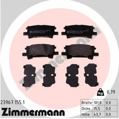 Brake Pad Set, disc brake (23967.155.1)