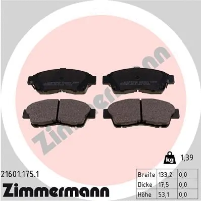 Brake Pad Set, disc brake (21601.175.1)