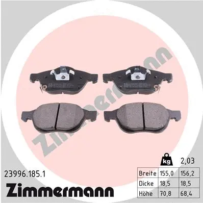 Brake Pad Set, disc brake (23996.185.1)