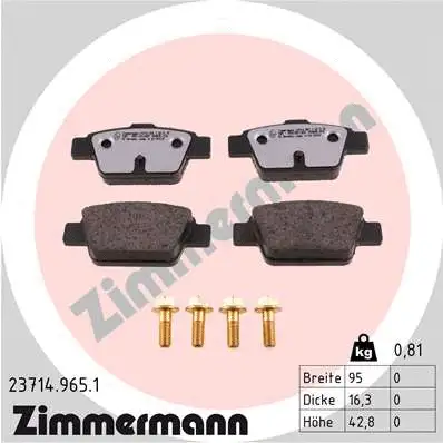 Brake Pad Set, disc brake (23714.965.1)