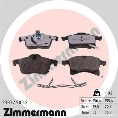 Brake Pad Set, disc brake (23832.900.2)