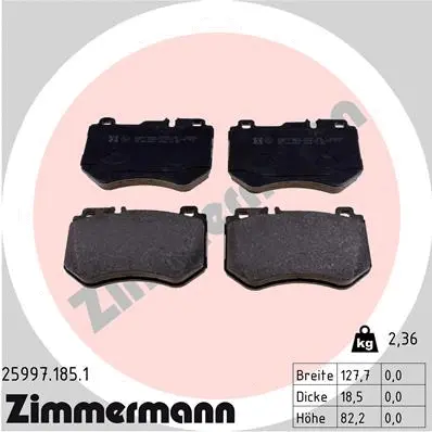 Brake Pad Set, disc brake (25997.185.1)