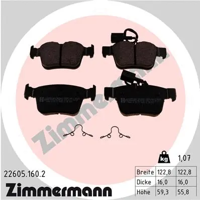 Brake Pad Set, disc brake (22605.160.2)