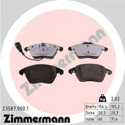 Brake Pad Set, disc brake (23587.900.1)