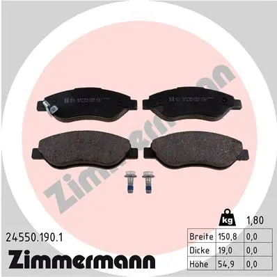 Brake Pad Set, disc brake (24550.190.1)