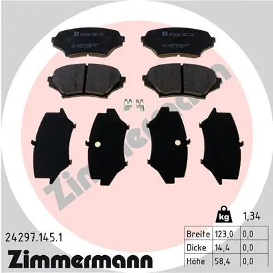 Brake Pad Set, disc brake (24297.145.1)