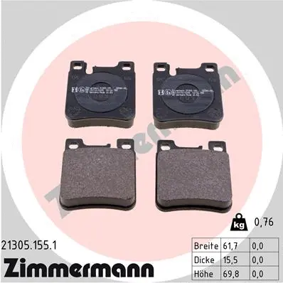 Brake Pad Set, disc brake (21305.155.1)