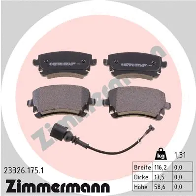 Brake Pad Set, disc brake (23326.175.1)