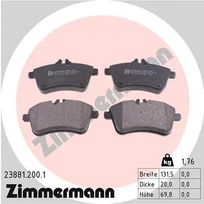 Brake Pad Set, disc brake (23881.200.1)