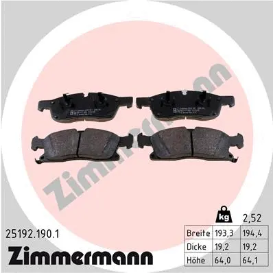 Brake Pad Set, disc brake (25192.190.1)