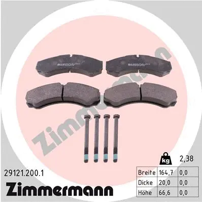 Brake Pad Set, disc brake (29121.200.1)