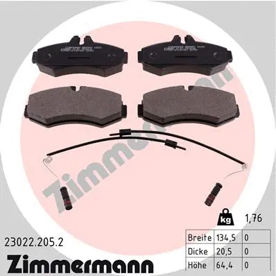 Brake Pad Set, disc brake (23022.205.2)