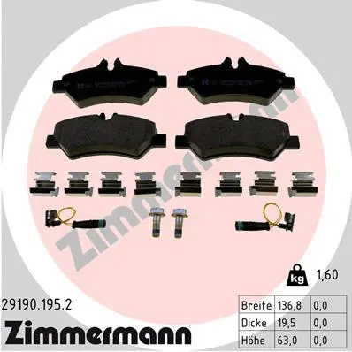 Brake Pad Set, disc brake (29190.195.2)