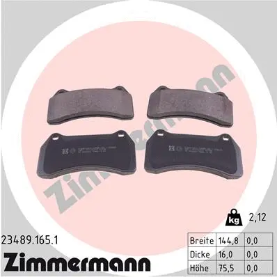Brake Pad Set, disc brake (23489.165.1)