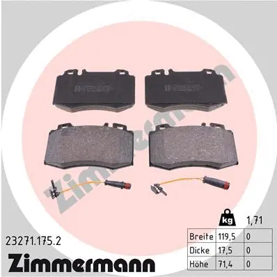 Brake Pad Set, disc brake (23271.175.2)