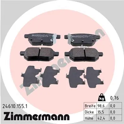 Brake Pad Set, disc brake (24610.155.1)