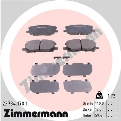 Brake Pad Set, disc brake (23734.170.1)