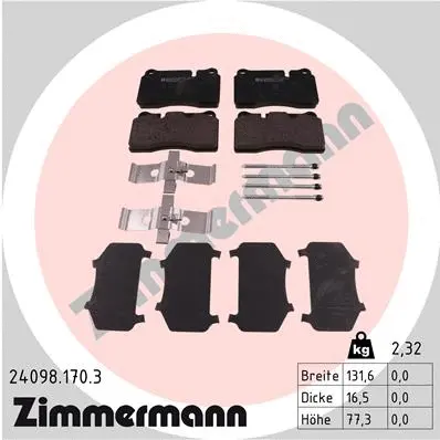 Brake Pad Set, disc brake (24098.170.3)