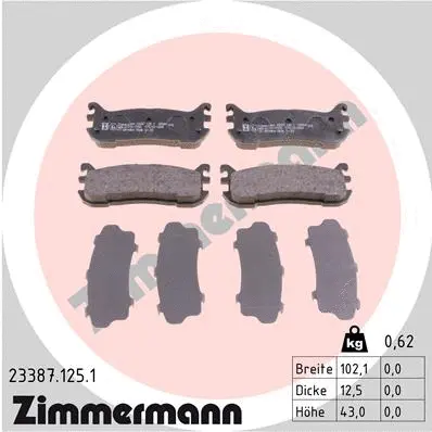 Brake Pad Set, disc brake (23387.125.1)